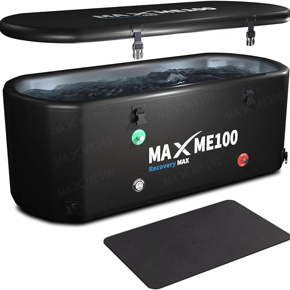 MAXME100® Ice Bath Cold Tub For Athletes, XXL Ice Plunge Tub, Cold Plunge Tube With Step, Water Chiller Compatible, Portable, Inflatable, Outdoor, Indoor (Recovery)
