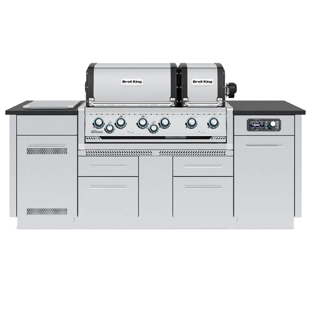 Broil King Imperial QS 690i 6-Burner Gas Grill Island With Rotisserie & Side Burner & iQue™ Technology Control