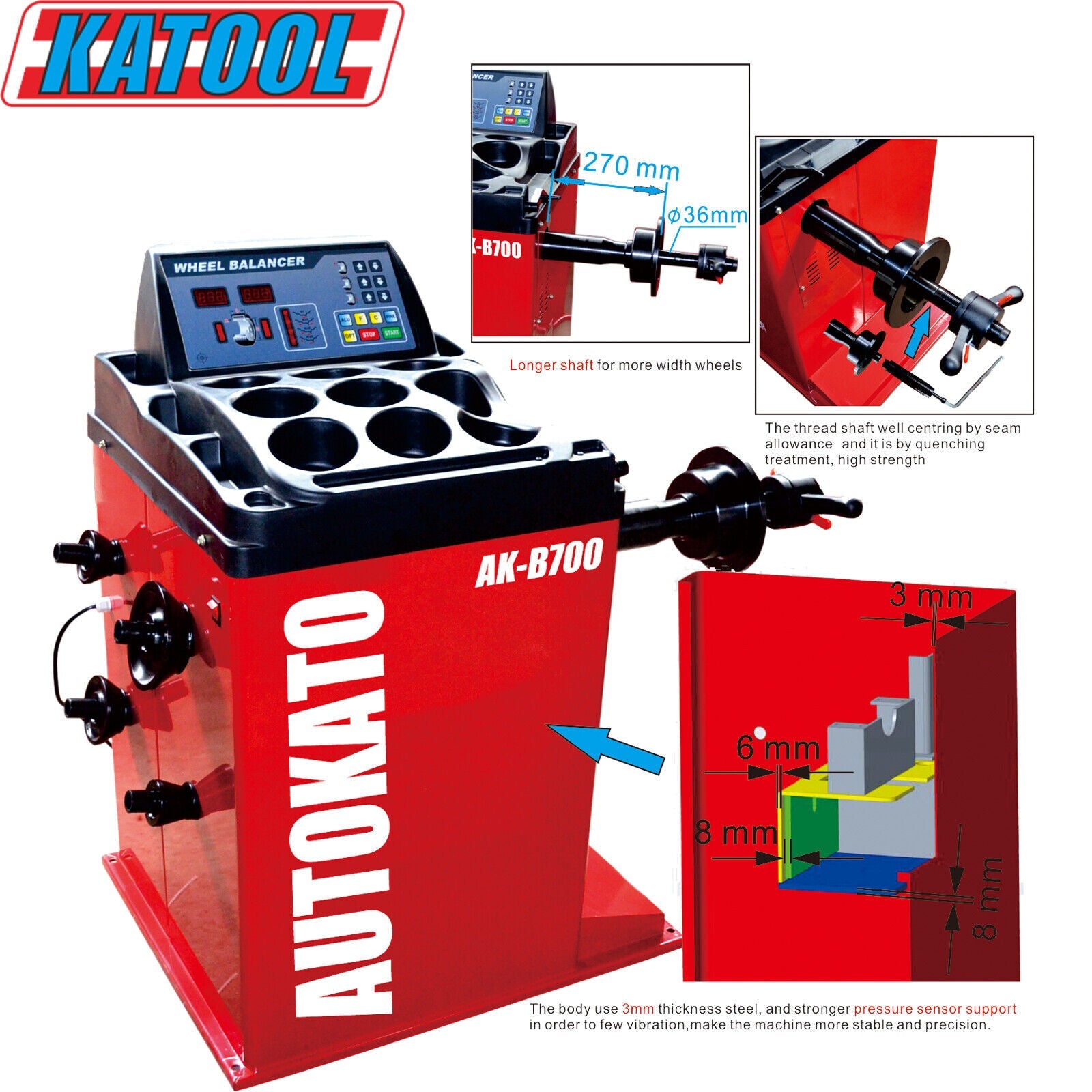 KATOOL KT-T850 Tire Changer & KT-B700 Wheel Balancer Combo