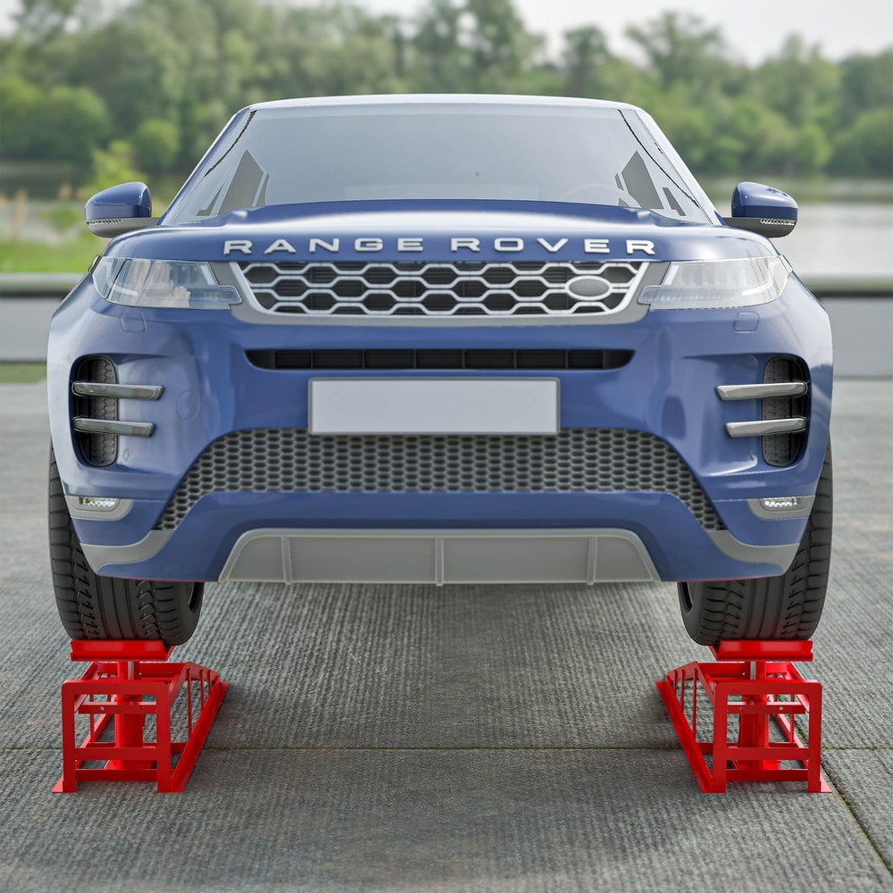 2 Pack Hydraulic Car Ramps 5T 11000Lbs Low Profile Car Lift Service Ramps Truck Trailer Garage,Height Hydraulic Vehicle Ramps