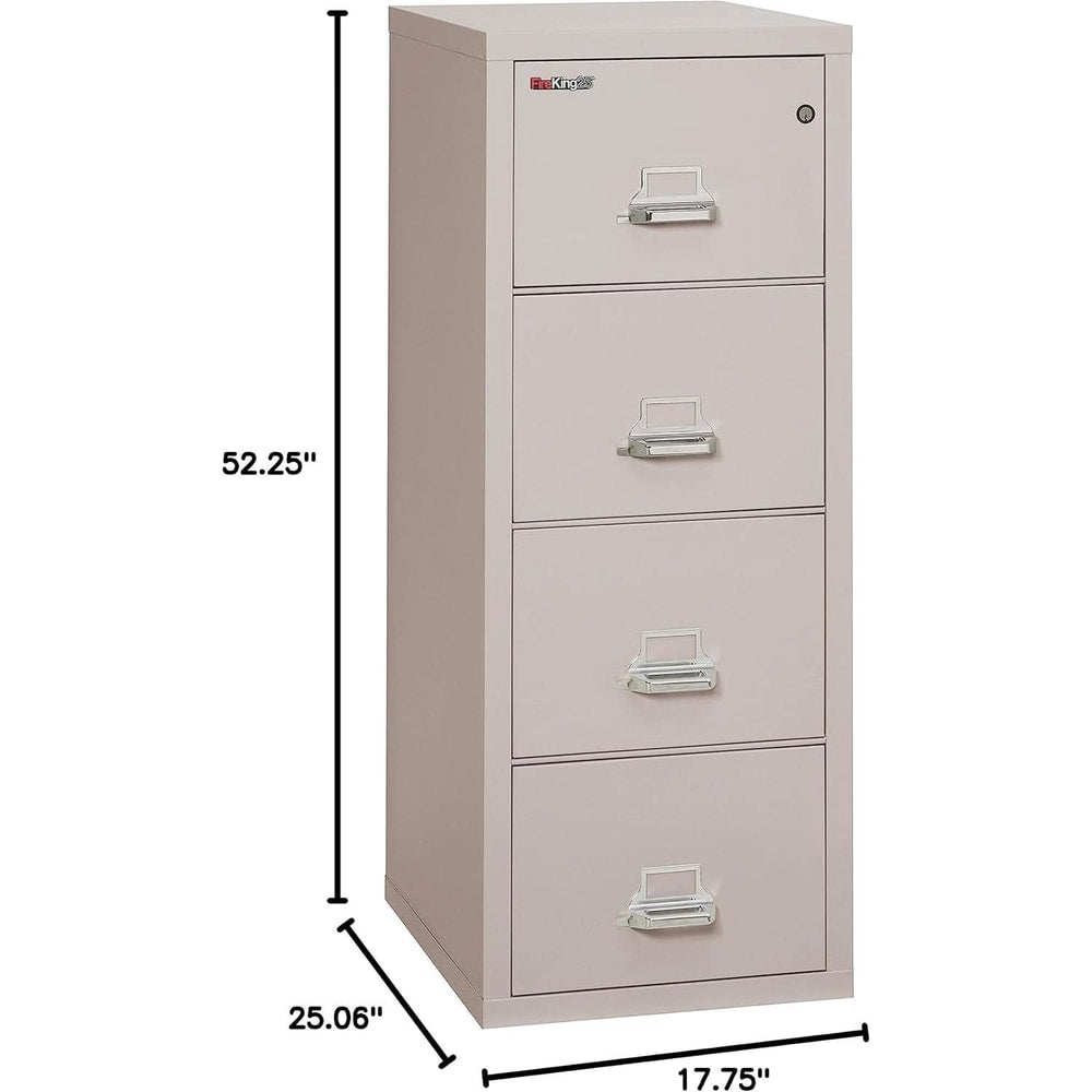 Vertical 4 Drawer Fire Safe File Cabinet 1 Hour Fire Rated