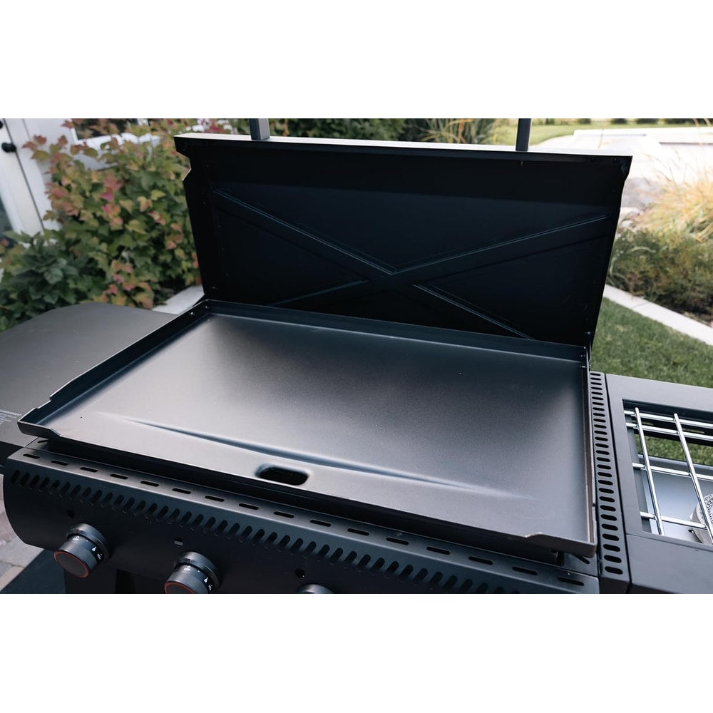 Camp Chef Gridiron Pro- 36" Outdoor Griddle Grill with Side Burner, Flamethrower Ignition & Hinged Lid- Premium 36" Flat Top Grill for Outdoor Cooking