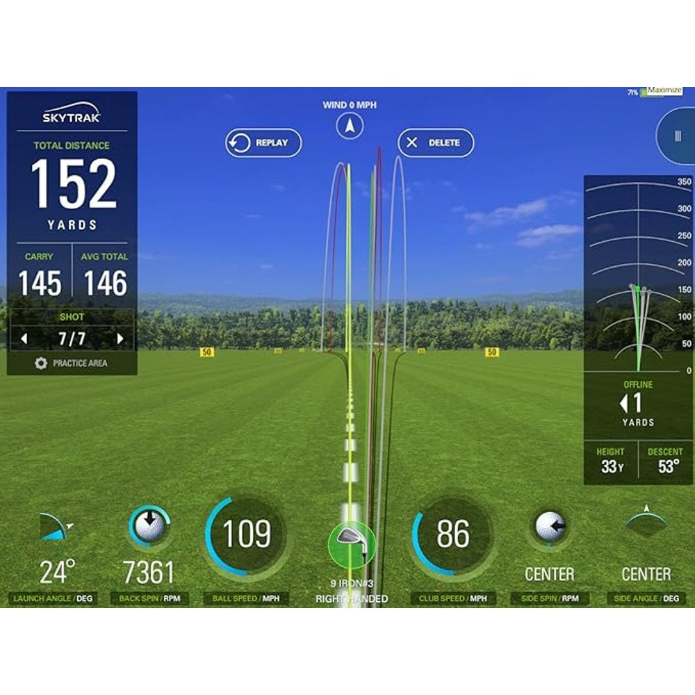 SkyTrak Golf Launch Monitor and Golf Simulator with Metal Protective Case