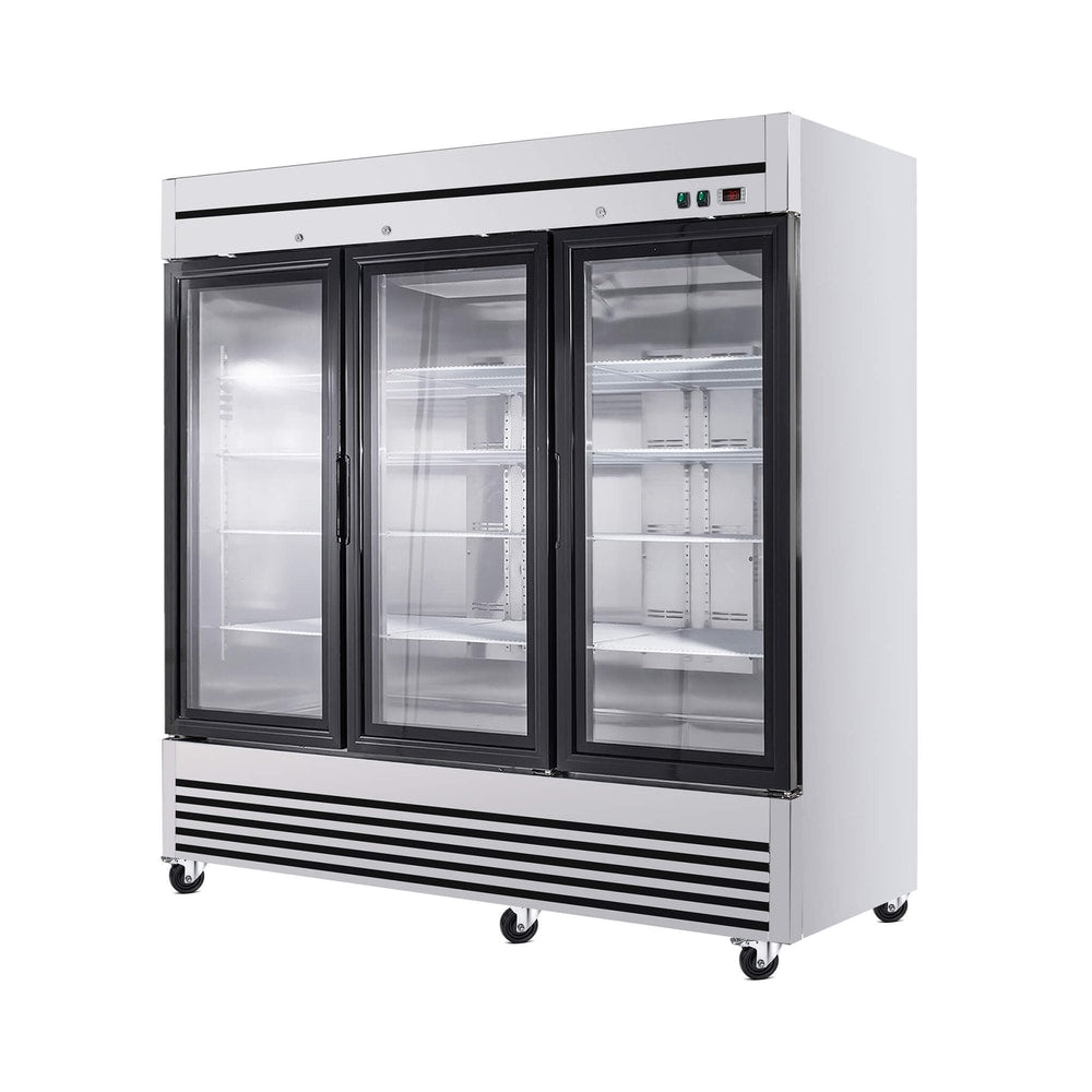 72 Cu.Ft Triple-Door Stainless Steel Commercial Reach-In Display Refrigerator