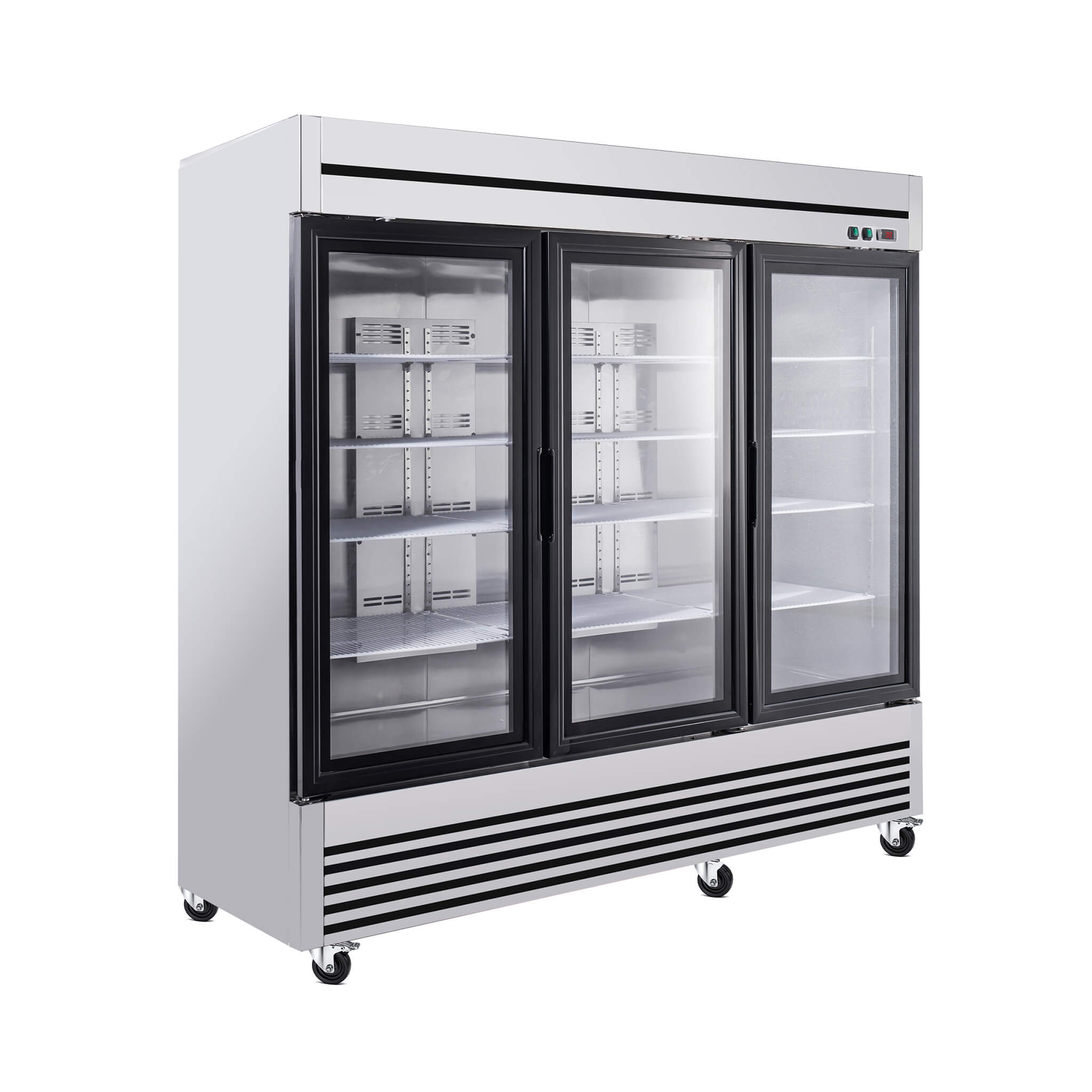 72 Cu.Ft Triple-Door Stainless Steel Commercial Reach-In Display Refrigerator