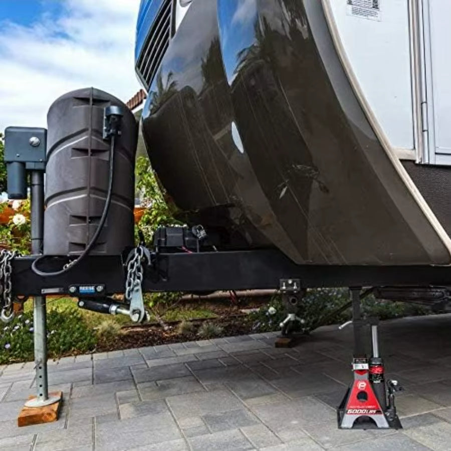 3 Ton, Bottle Jack and Jack Stands in One, 6000 Pound Capacity, All-In-One Car Lift, Heavy Duty Vehicle Unijack, Wide Base, 6204