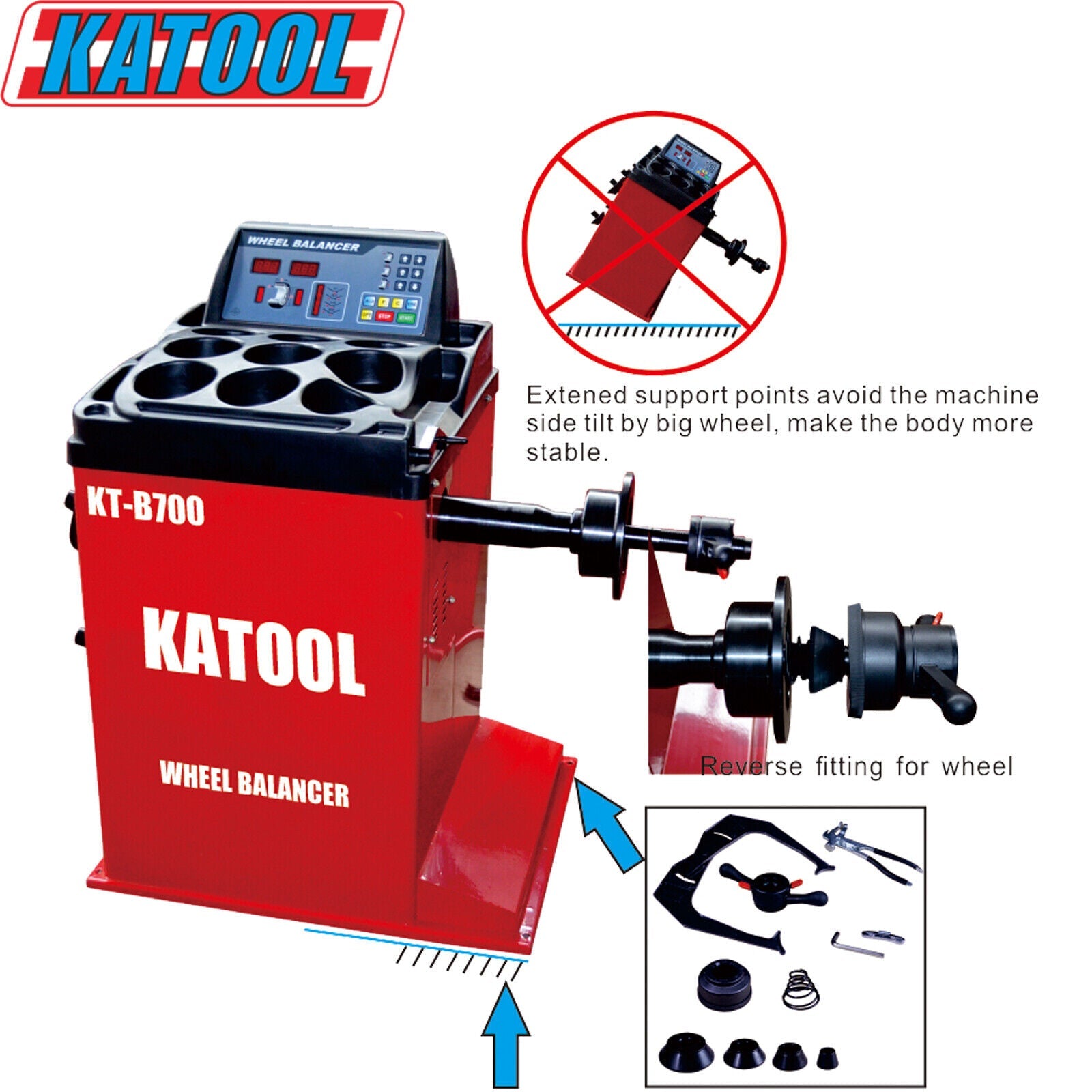 KATOOL KT-T850 Tire Changer & KT-B700 Wheel Balancer Combo