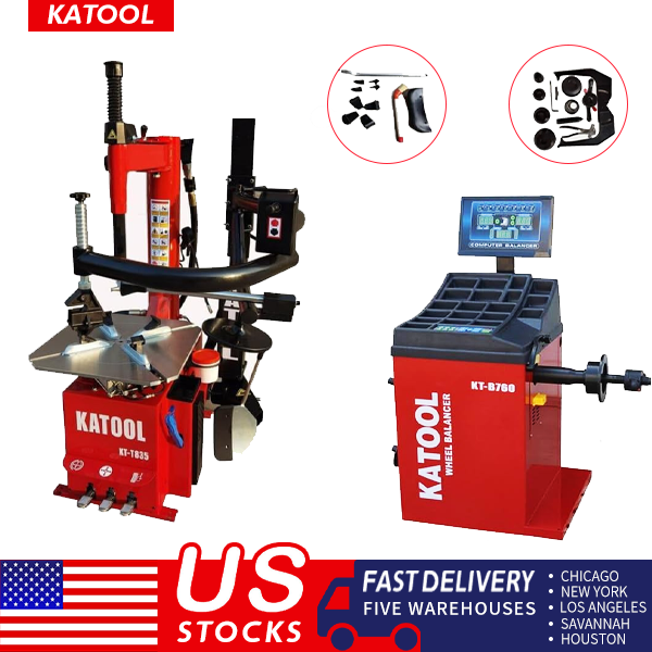 KATOOL KT-T835 Tire Changer & KT-B760 Wheel Balancer Combo