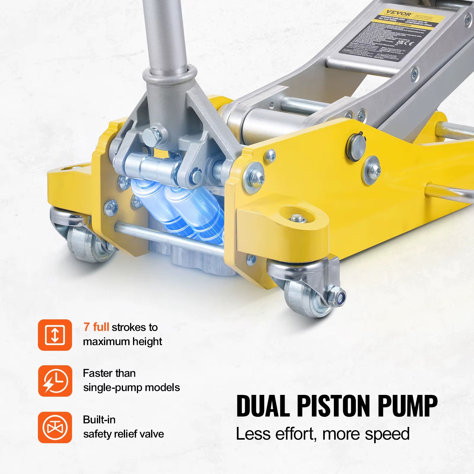 3T/2T Floor Jack Aluminum Hydraulic Racing Jack Hydraulic Car Jack with Dual Piston Quick Lift Pump for Auto Repaire