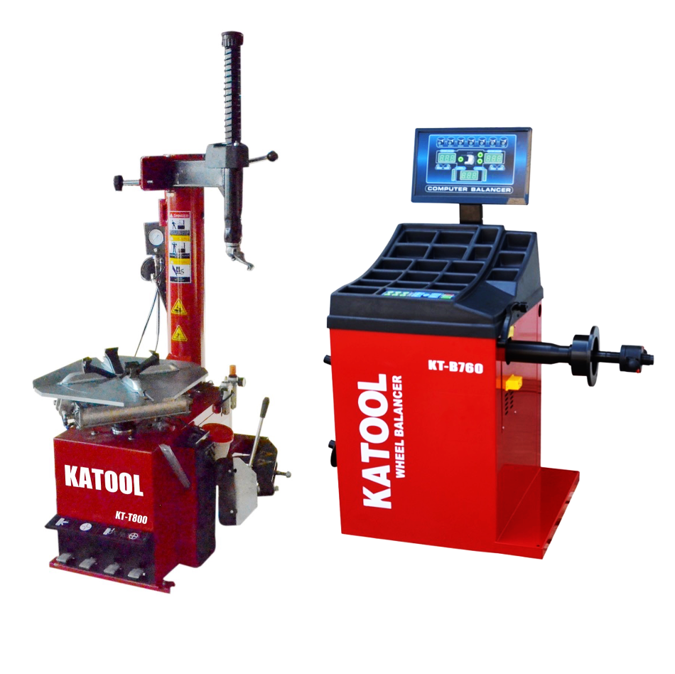KATOOL KT-T800 Tire Changer & KT-B760 Wheel Balancer Combo