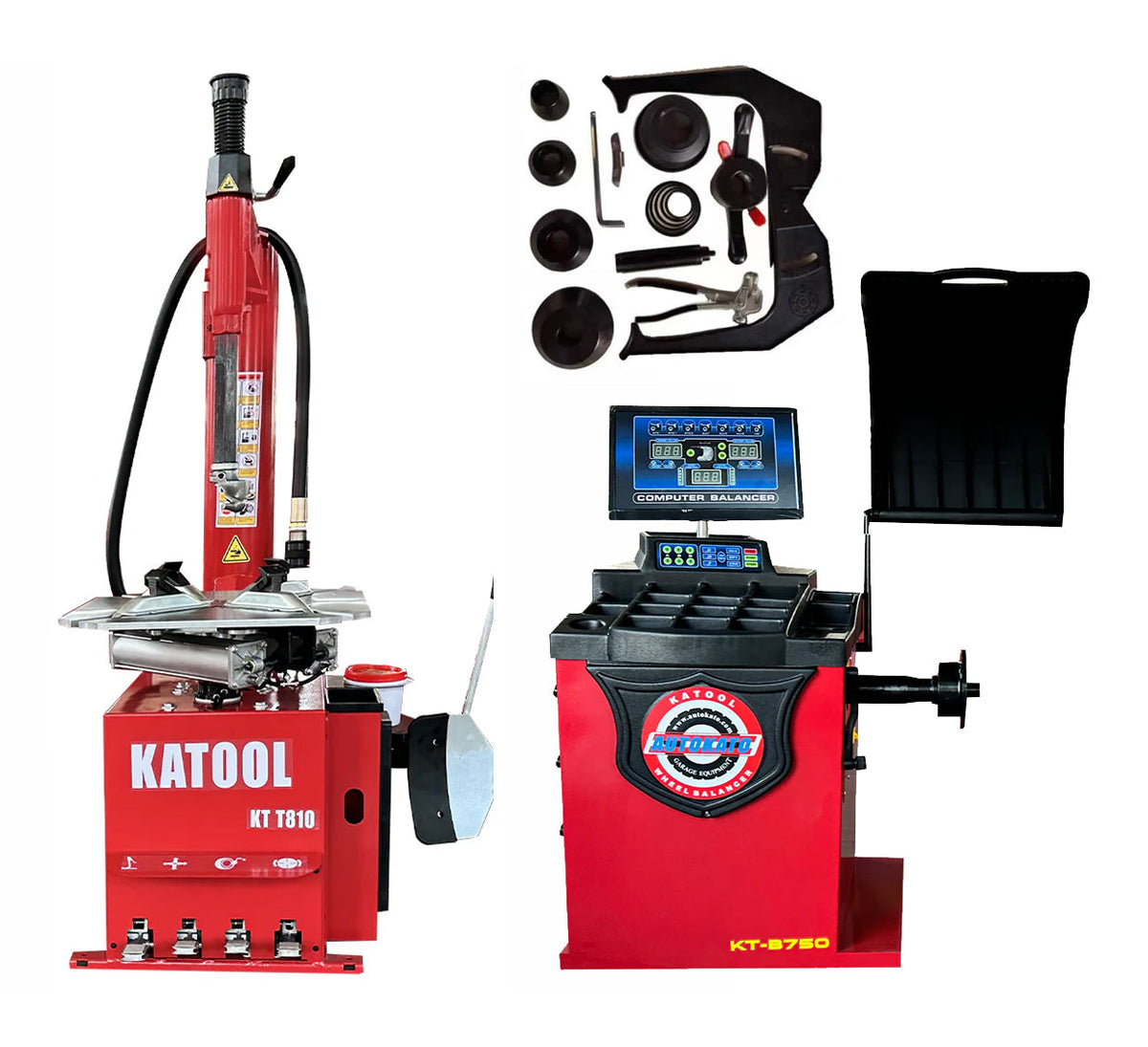 KATOOL KT-T810 Tire Changer + KT-B750 Wheel Balancer Combo