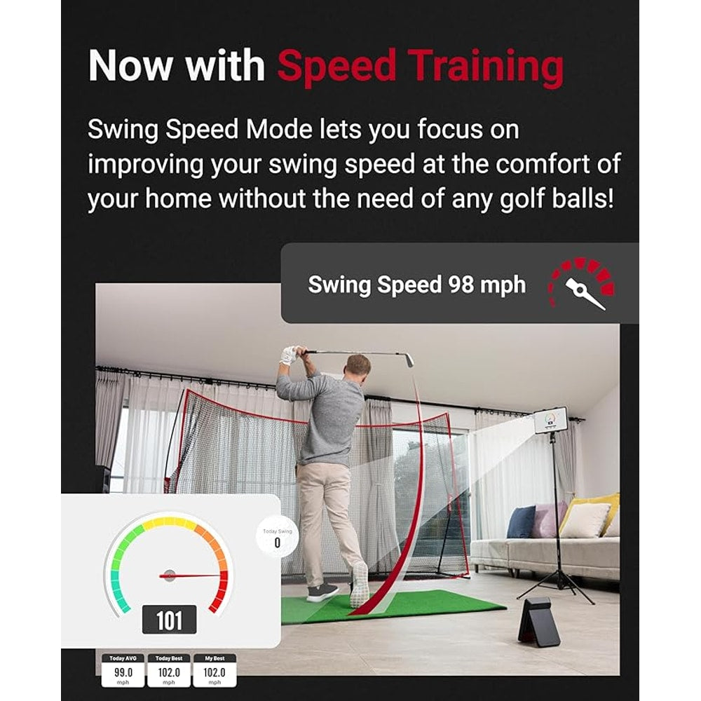 Voice Caddie SC4 PRO Golf Launch Monitor & 3D Driving Range Simulator for Indoor and Outdoor Use | Portable Golf Swing Analyzer & Tracker with Built-in Screen | No Fees