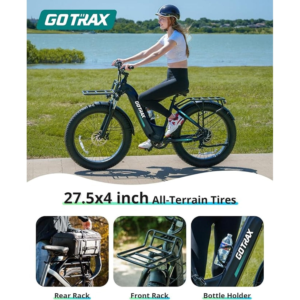 Gotrax 20" Folding Electric Bike with 40Miles (Pedal-assist1) by 48V Battery, 20Mph Power by Peak 500W, Adult Electric Bicycle with 5 Pedal-Assist Levels& LCD Display, Suitable for Commuting