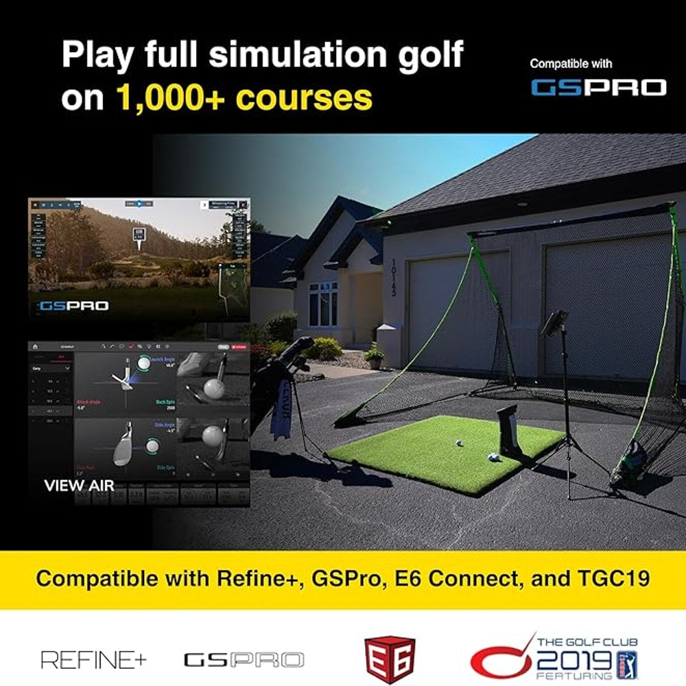 Eye MINI - Outdoor/Indoor Golf Launch Monitor & Simulator, 19 Precision Metrics, Near-Zero Latency, Sunlight-Readable Display, 8h Battery, iPad/PC/AI Compatible, Works with GSPro, E6, TGC19