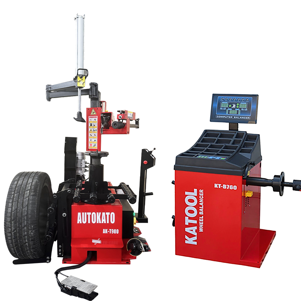 KATOOL AK-T900 Automatic Hydraulic Tire Changer & KT-B750 Wheel Balancer Combo