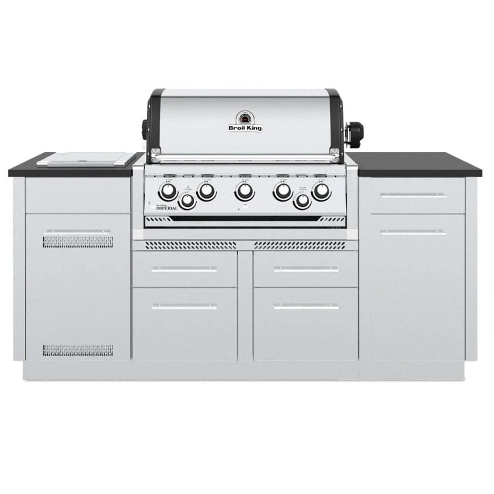 Broil King Imperial S 590i 5-Burner Gas Grill Island With Rotisserie & Side Burner