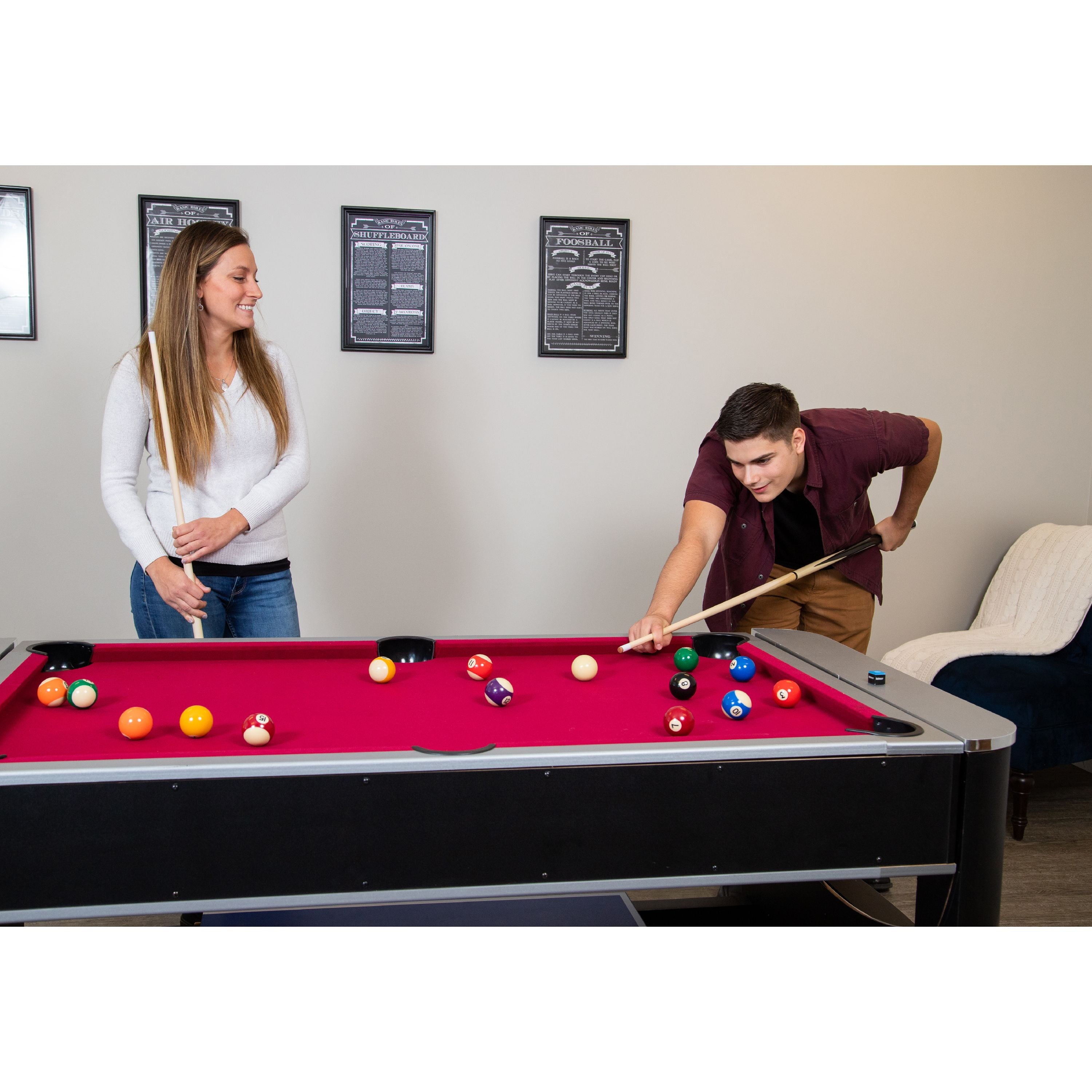 Triple Threat 6-Ft 3-In-1 Multi Game Table