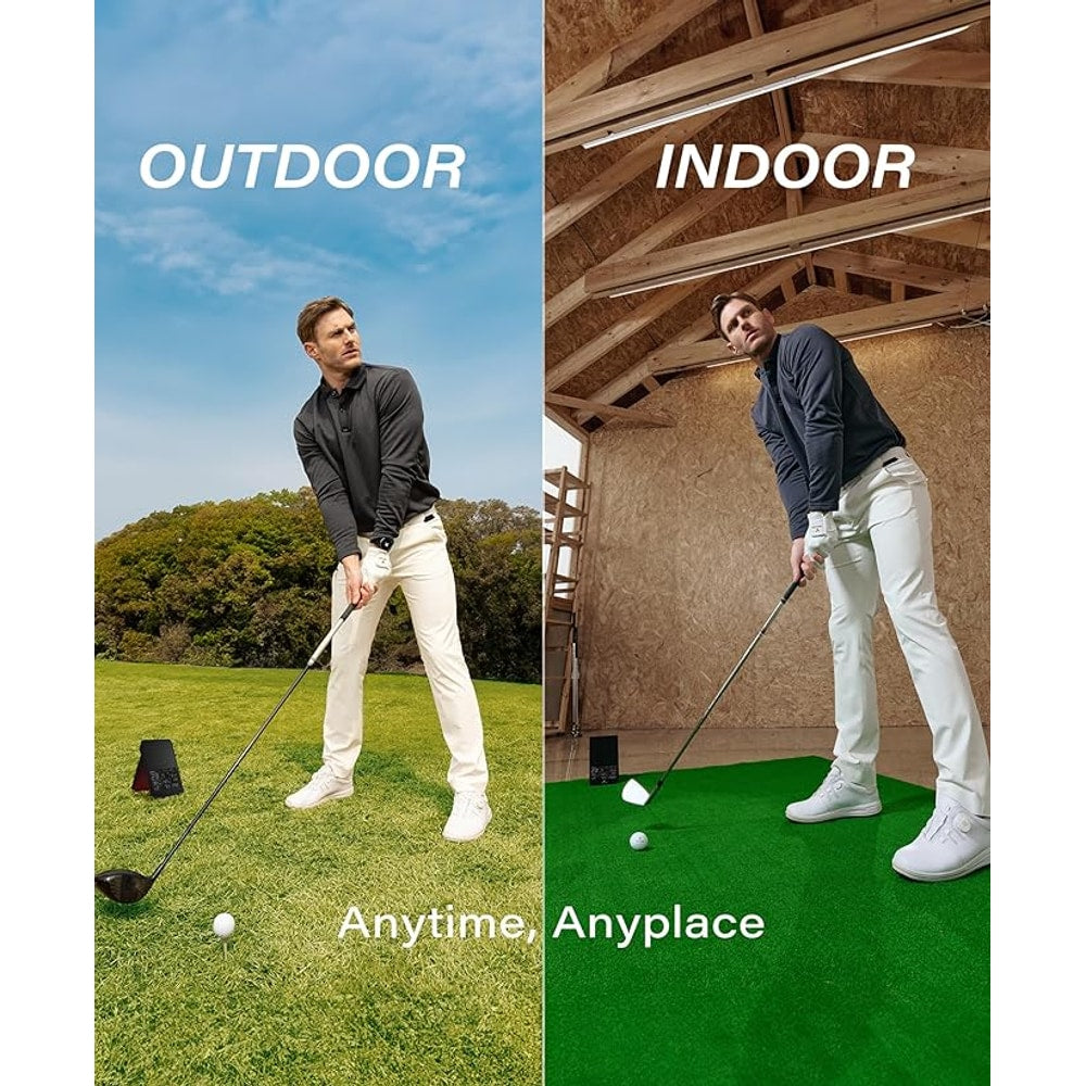 Voice Caddie SC4 PRO Golf Launch Monitor & 3D Driving Range Simulator for Indoor and Outdoor Use | Portable Golf Swing Analyzer & Tracker with Built-in Screen | No Fees