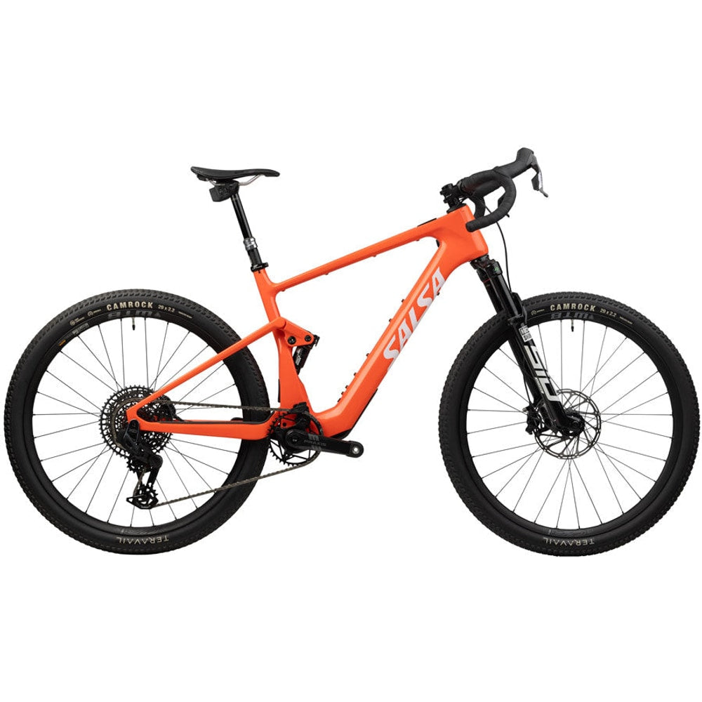 Salsa Wanderosa C Force X0 AXS Transmission Ebike - 29" Carbon Coral Large