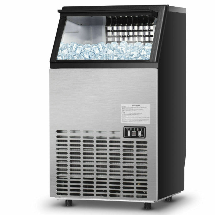 Compact Stainless Steel Ice Maker