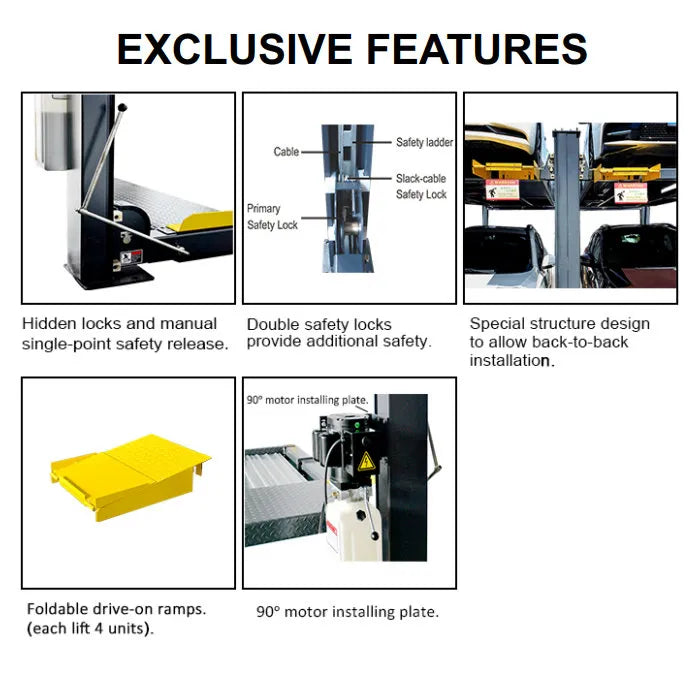AMGO 409-DPX Double Parking Four Post Lift