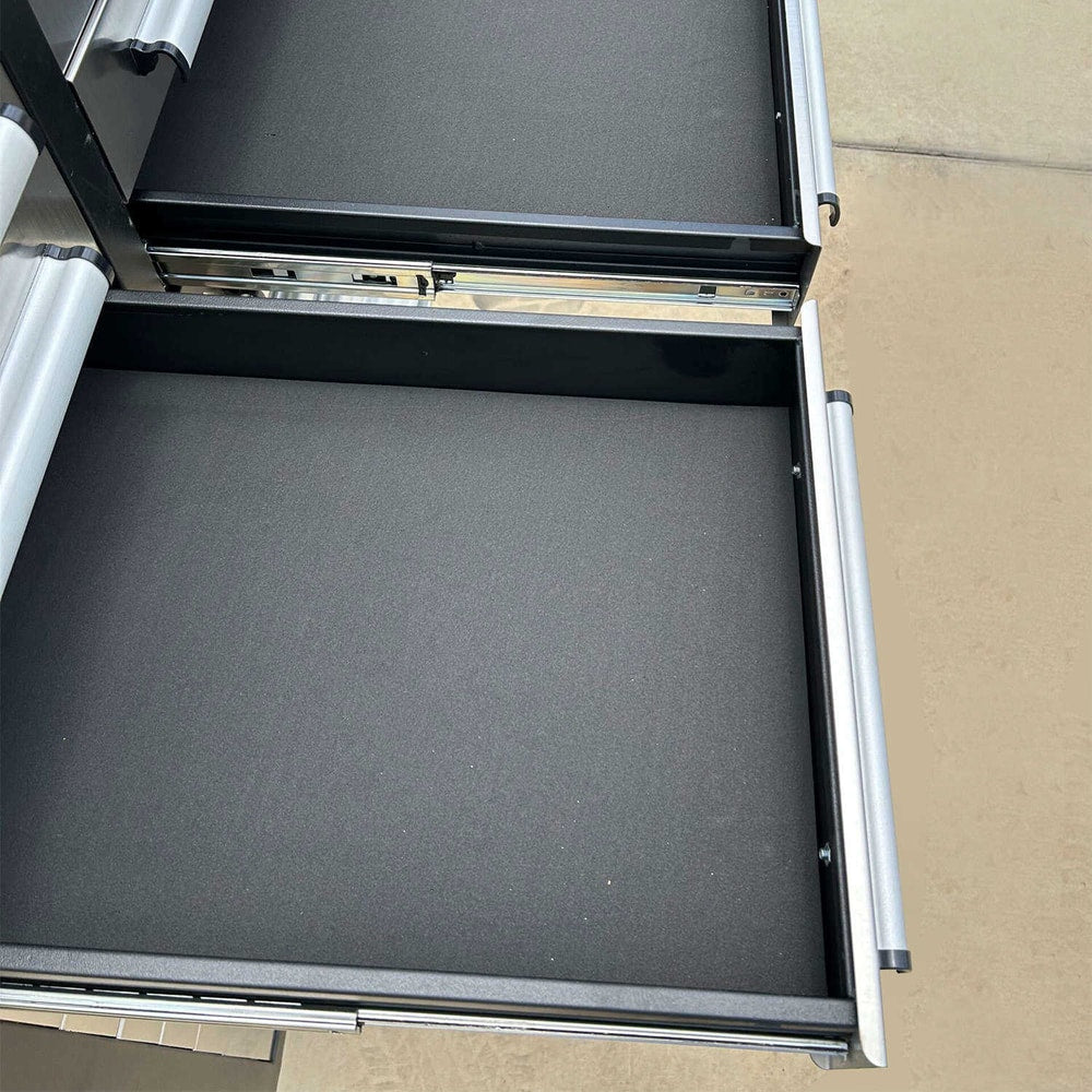 7ft Heavy Duty Workbench with 10 Drawers & 2 Cabinets