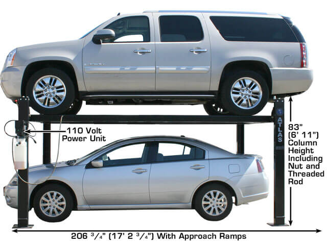 Atlas Garage Pro 8000 Portable Four Post Lift