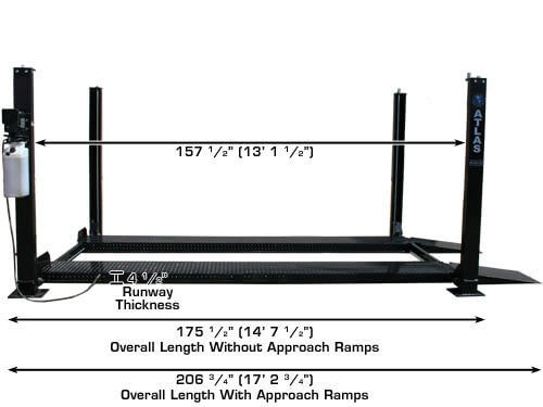 Atlas Garage Pro 8000 Portable Four Post Lift