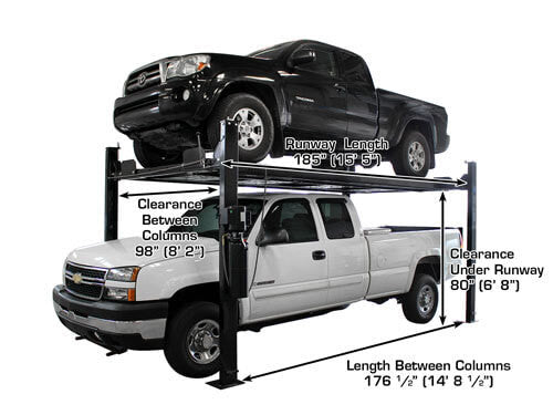 Atlas Garage Pro 8000EXT-L Portable Four Post Lift
