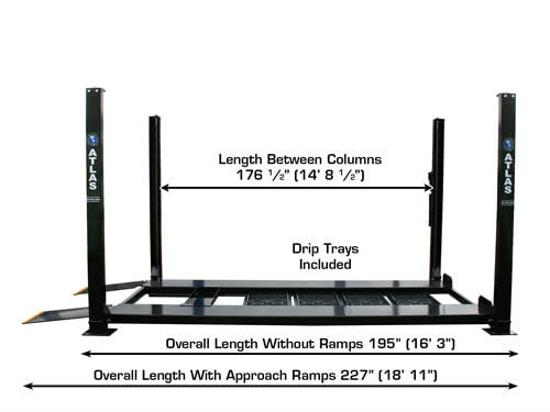 Atlas Garage Pro 8000EXT-L Portable Four Post Lift