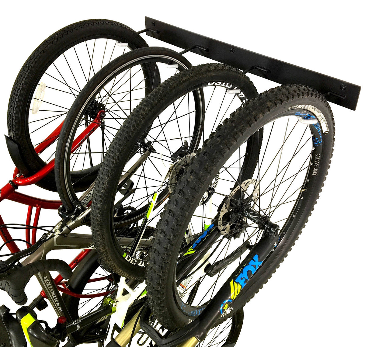 Blackstone Wall Mounted Bike Storage Rack | 8 Bikes | Black