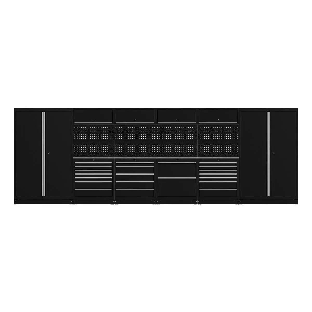 OSM Pro Series | 224" 18-Piece Professional Organized Storage Modules Build Out | 21-Drawers, 10-Cabinets