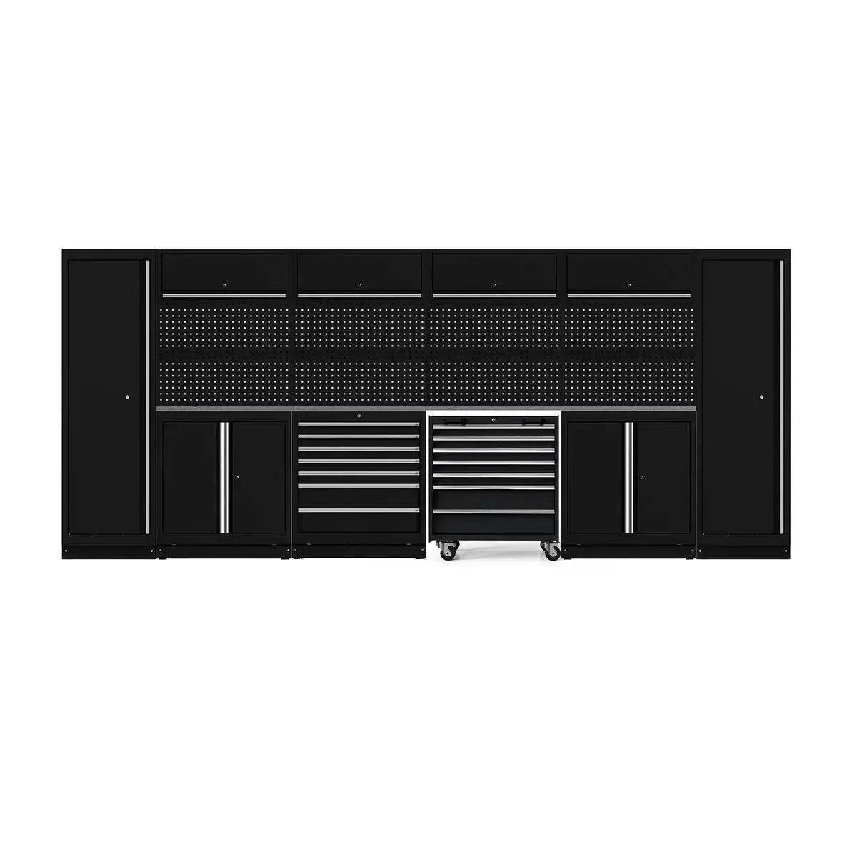 OSM Pro Series | 184" 21-Piece Professional Organized Storage Modules Build Out | 14-Drawers, 10-Cabinets
