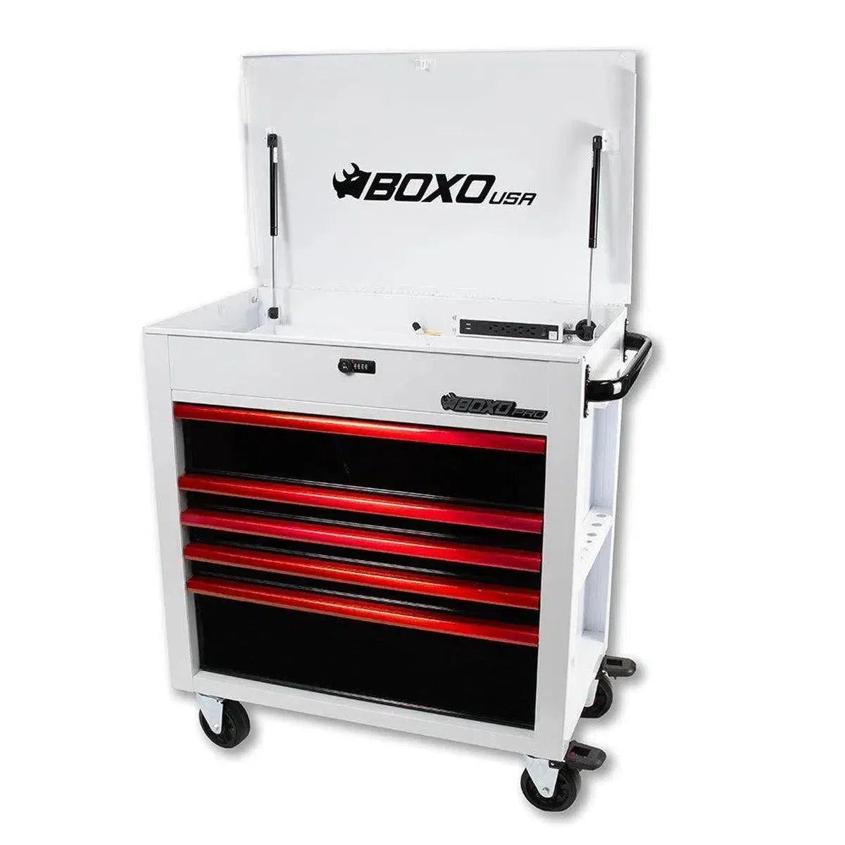 Pro Series | 35" 5-Drawer Flip-Top Service Cart | No Trim