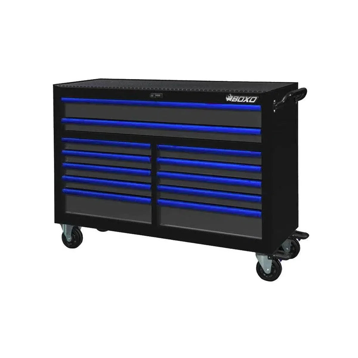 Pro Series | 53" 12-Drawer Rolling Tool Box with Anti-Tip | No Trim