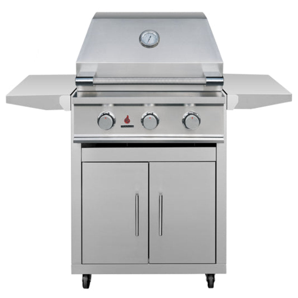 TrueFlame E-Series 25-Inch 3-Burner Gas Grill on Double Door Cart