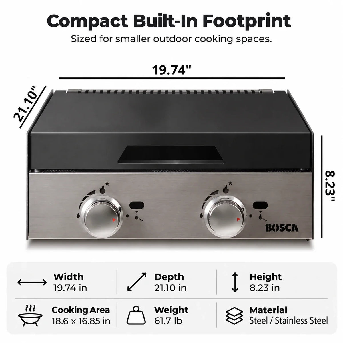 Bosca Block 500 Built-In Gas Grill