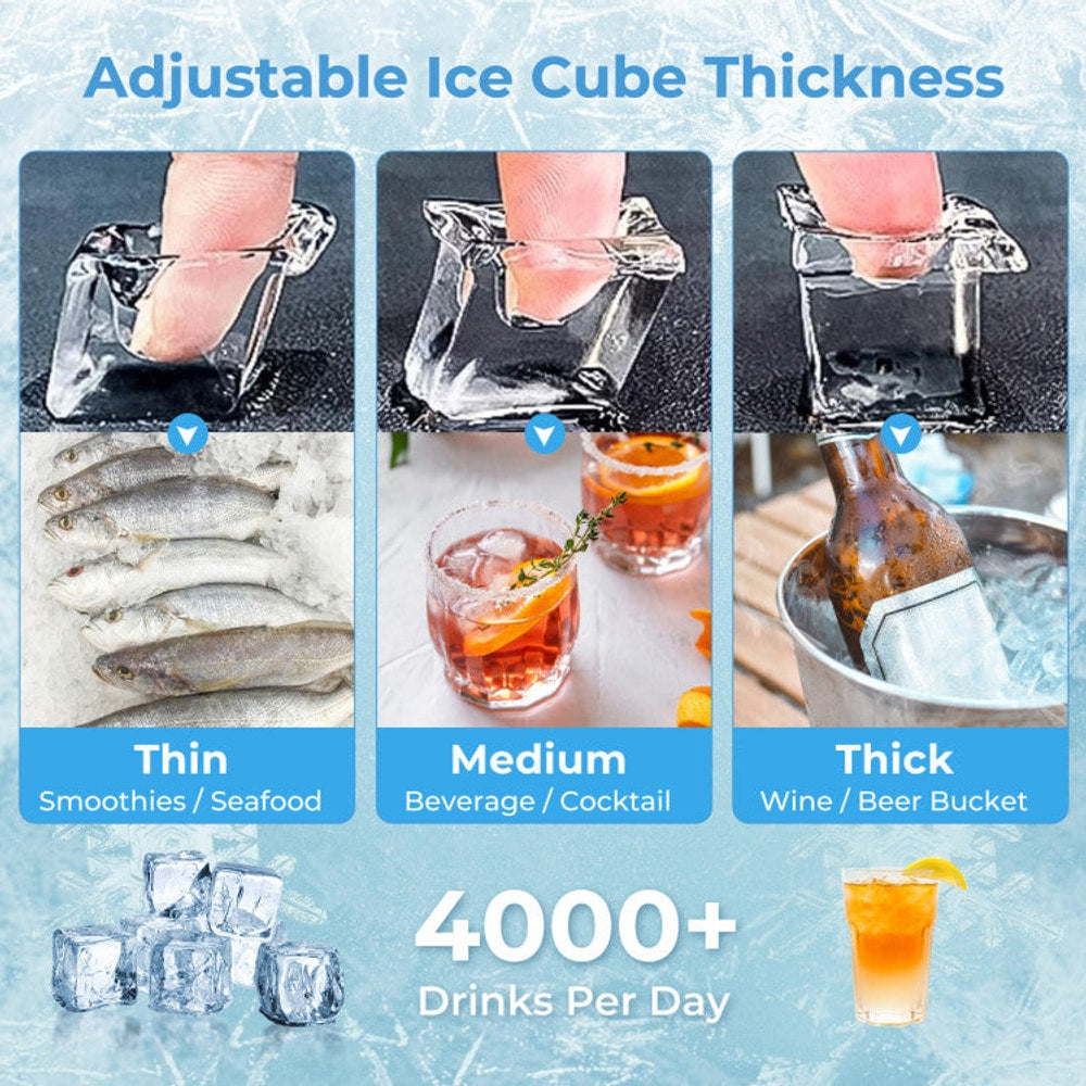 418 LBS Ice Maker with 200 LBS Bin