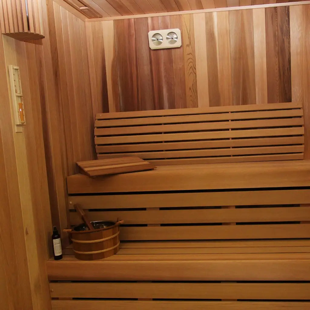 Custom Indoor Sauna Room - 3' x 4' x 8' - Finnish Sauna Builders
