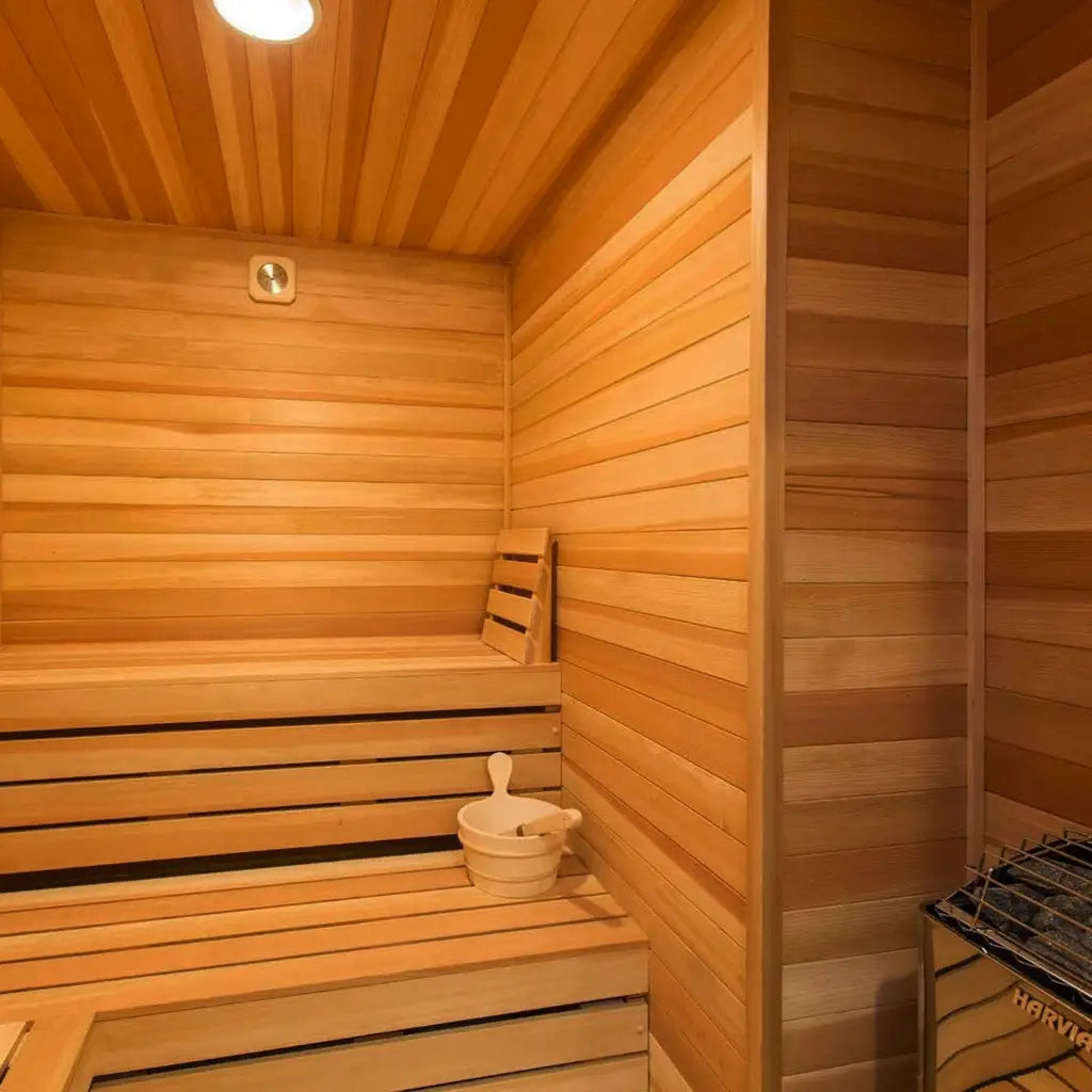Custom Indoor Sauna Room - 6' x 7' x 8' - Finnish Sauna Builders