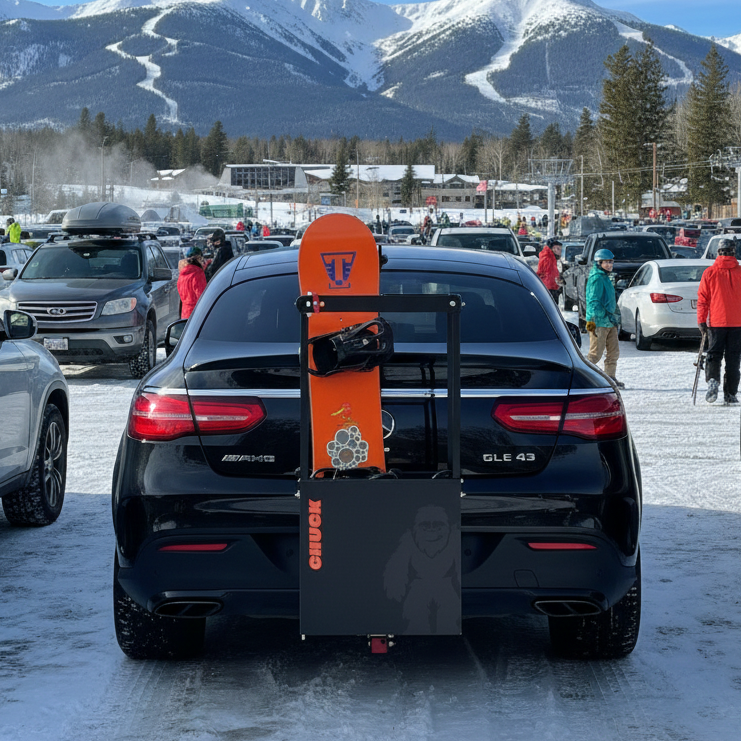 Chuck Bucket Hitch-Mounted Ski & Snowboard Carrier