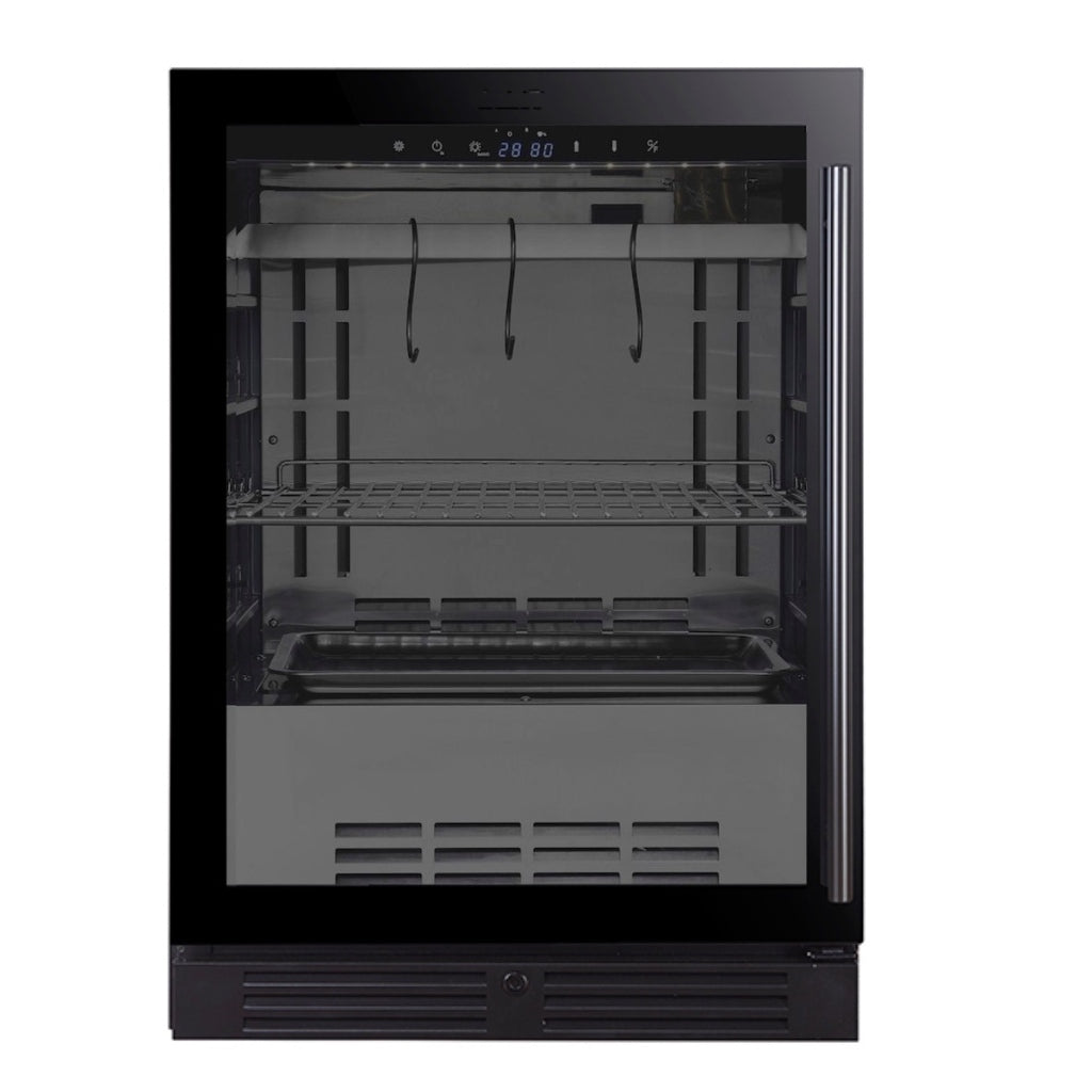 24″ Glass‑Door Meat Aging Fridge (Compact)