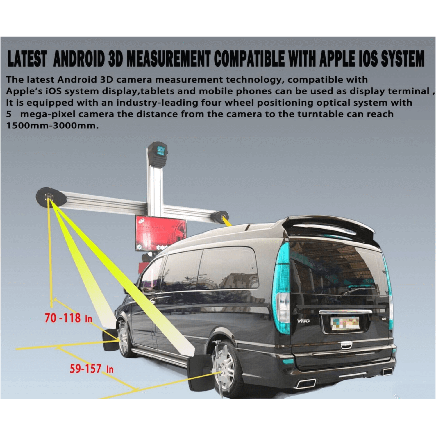 Katool KT-AV9 3D Wheel Alignment Machine with Cabinet