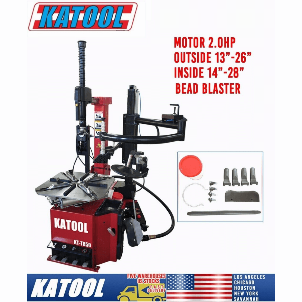 Katool KT-T850 Tire Changer & KT-B700 Wheel Balancer Combo