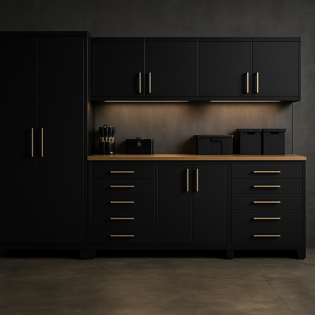 ModuLux Matte Black Cabinetry System