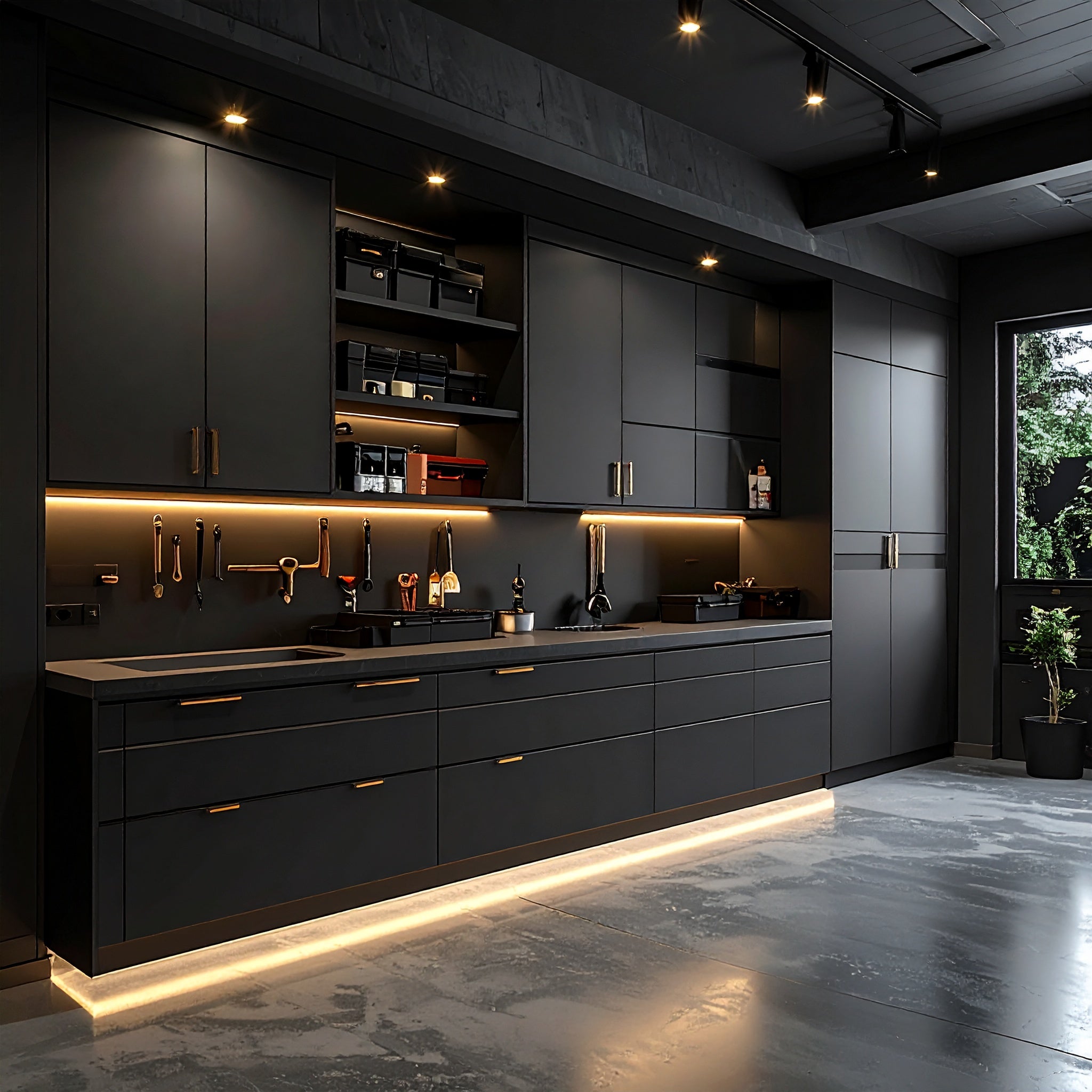 ModuLux Matte Black Cabinetry System