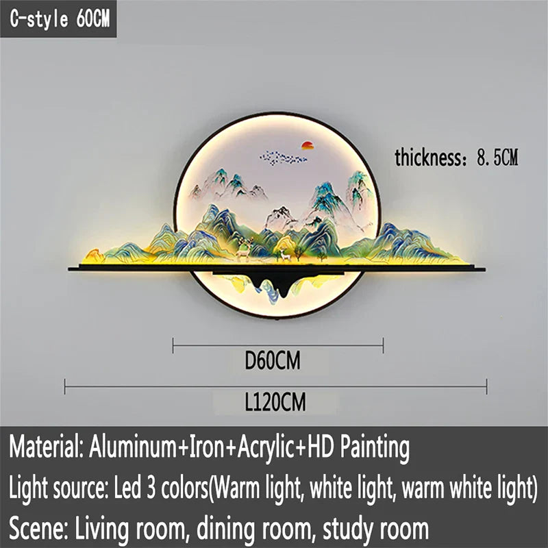 Dlight Decor Artistic Landscape Wall Glow Lamp