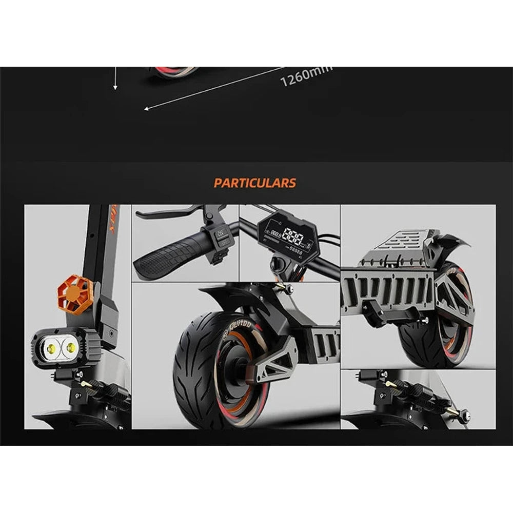 eBike Boys M6Max Dual Motor Scooter - 5600W, 60V, Fast Charging