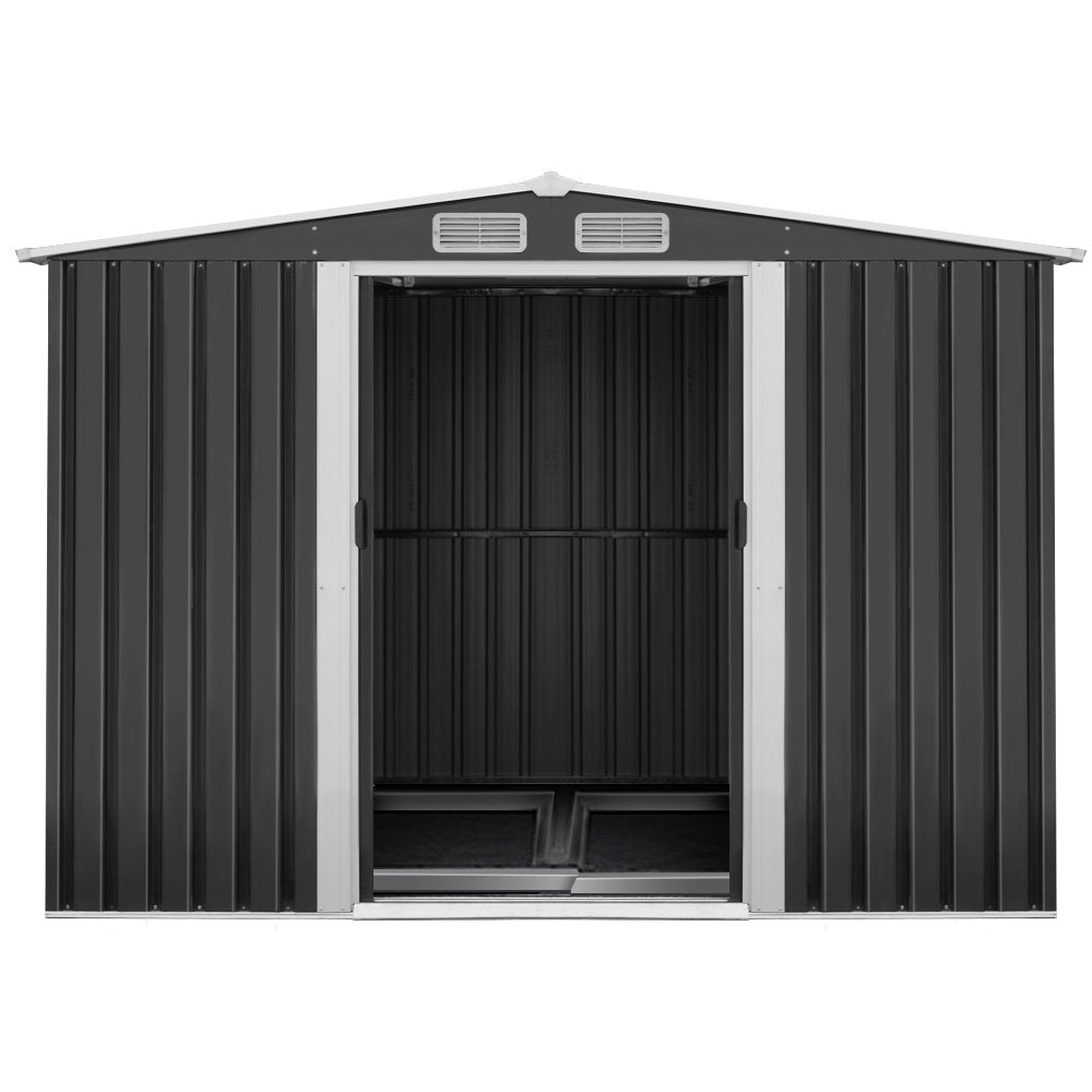 NNEDSZ Garden Shed Outdoor Storage Sheds Tool Workshop 2.58X3.14X2.02M with Base