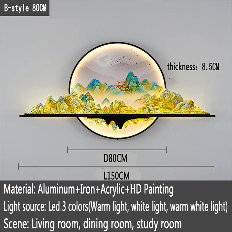 Dlight Decor Artistic Landscape Wall Glow Lamp